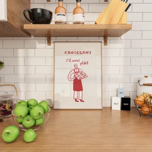 Croissant Sil Vous Plait - Red Font