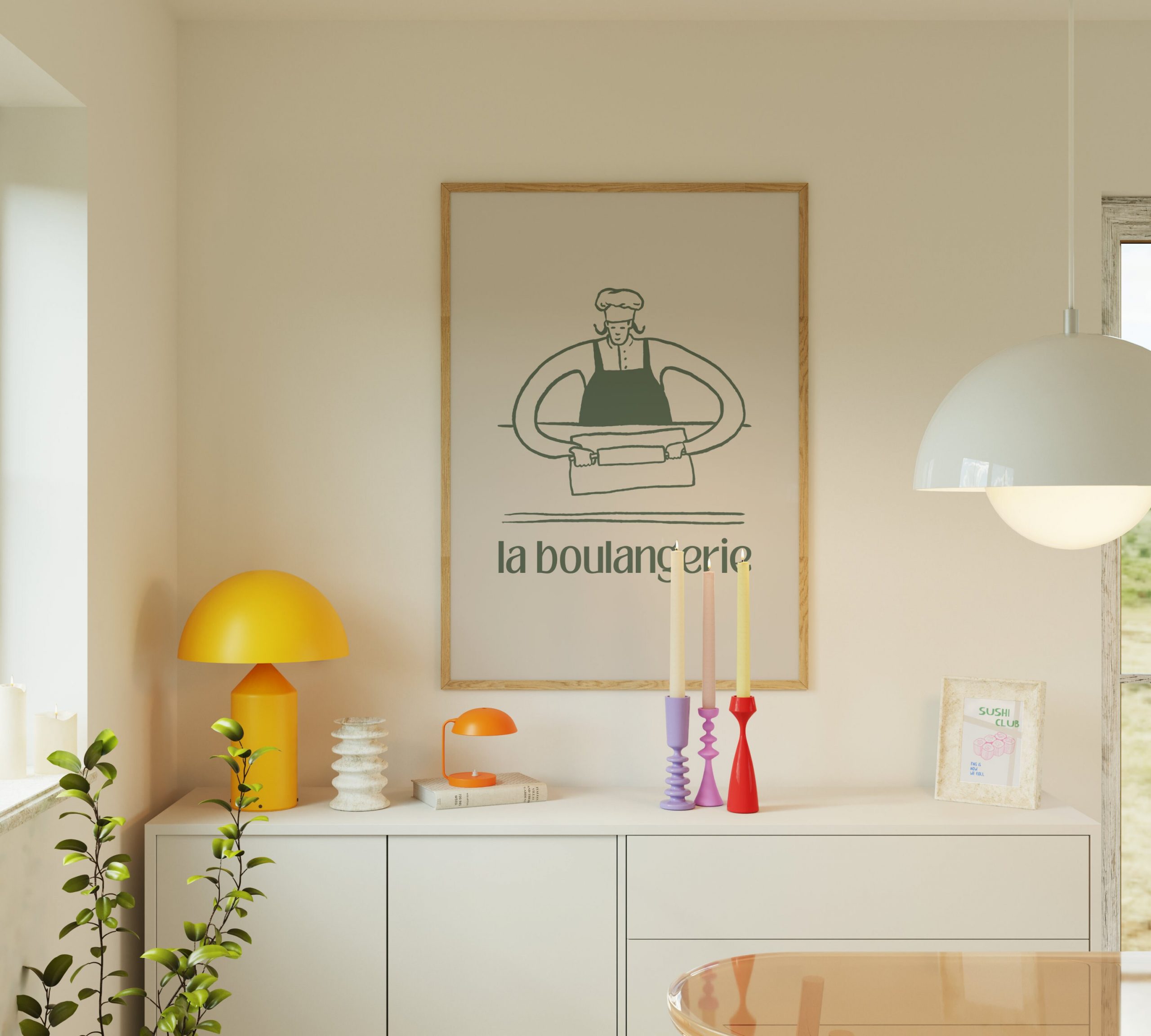 La Boulangerie Cartoon - Green - Image 4