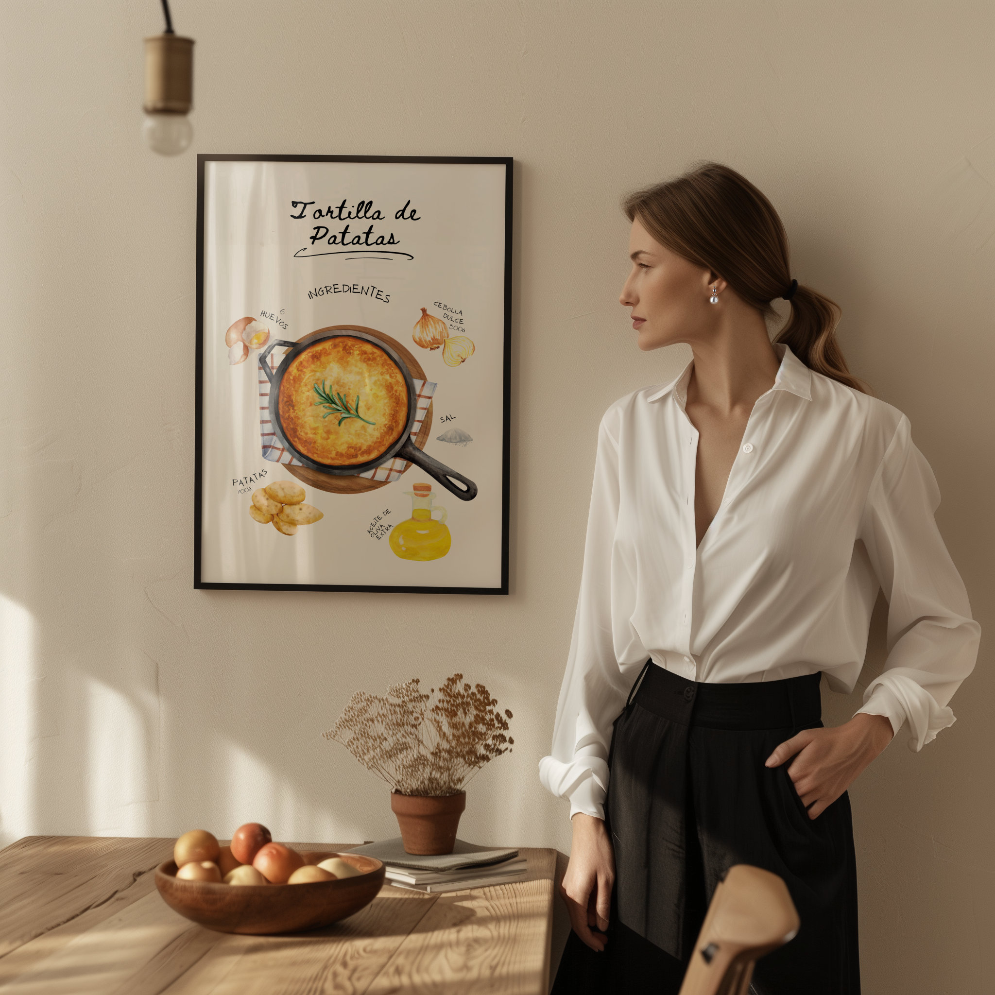 Tortilla de Patatas Watercolor