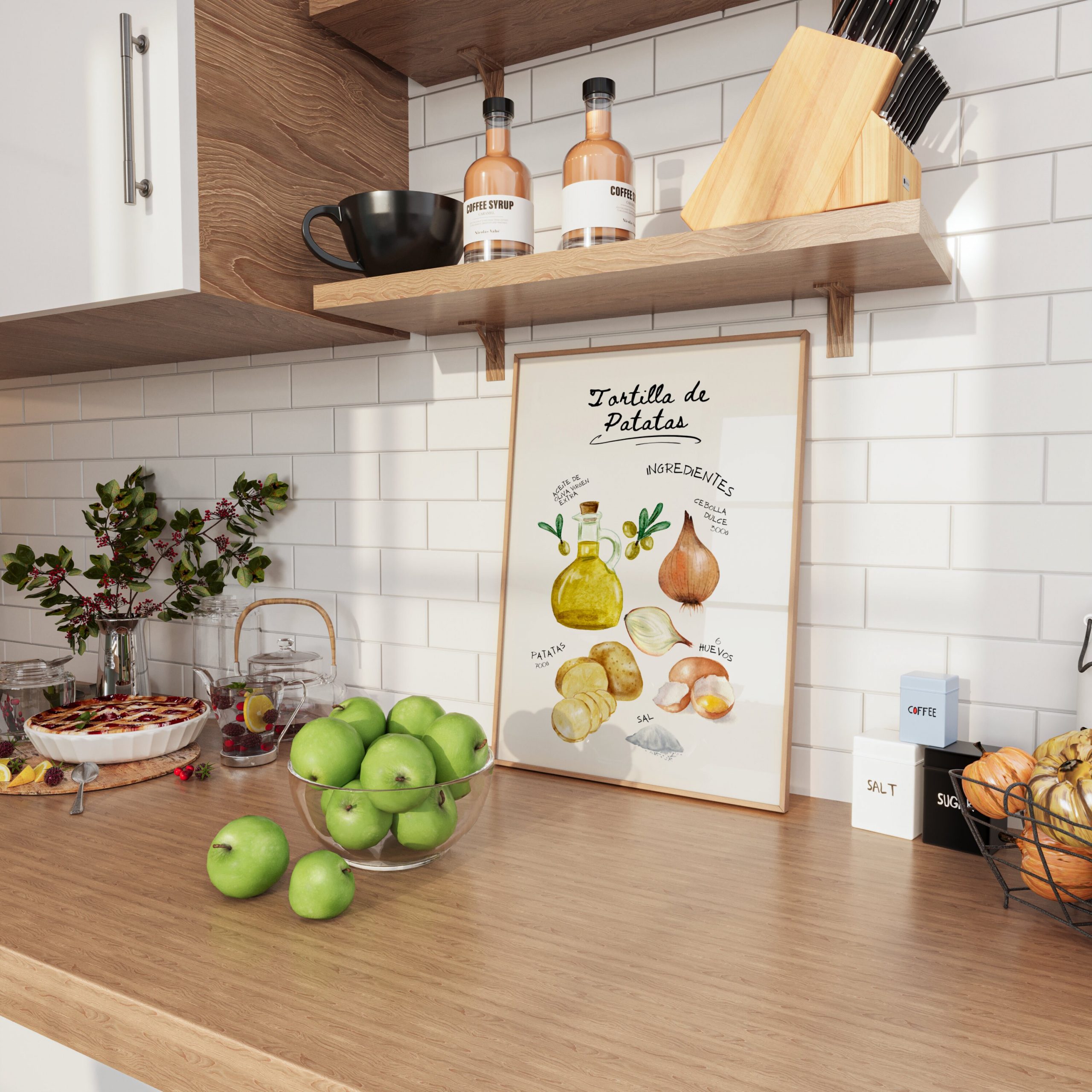 Tortilla de Patata Watercolor Art