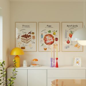 Set of 3 - Italian Typical Food Mockup