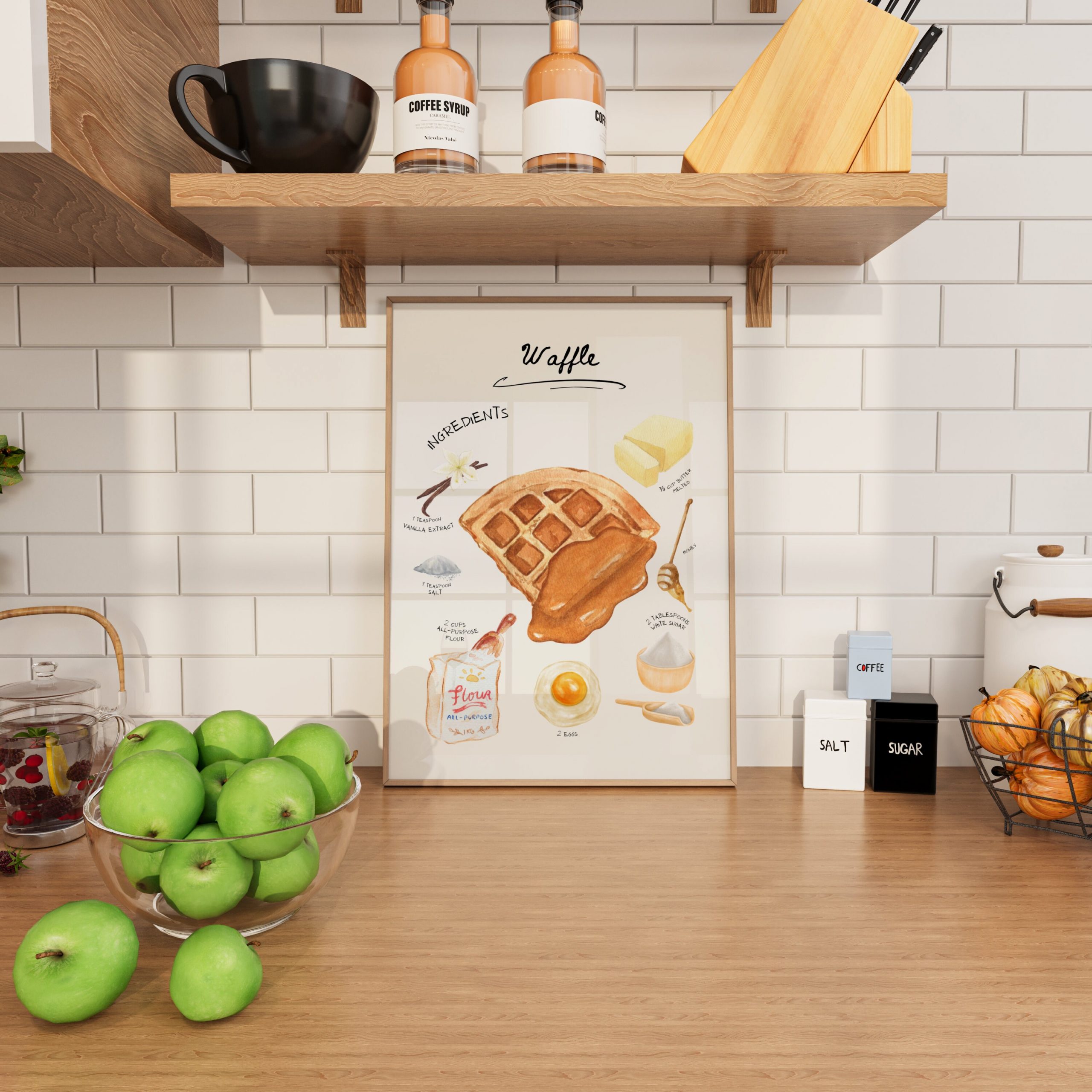 Waffle - Ingredients Mockup