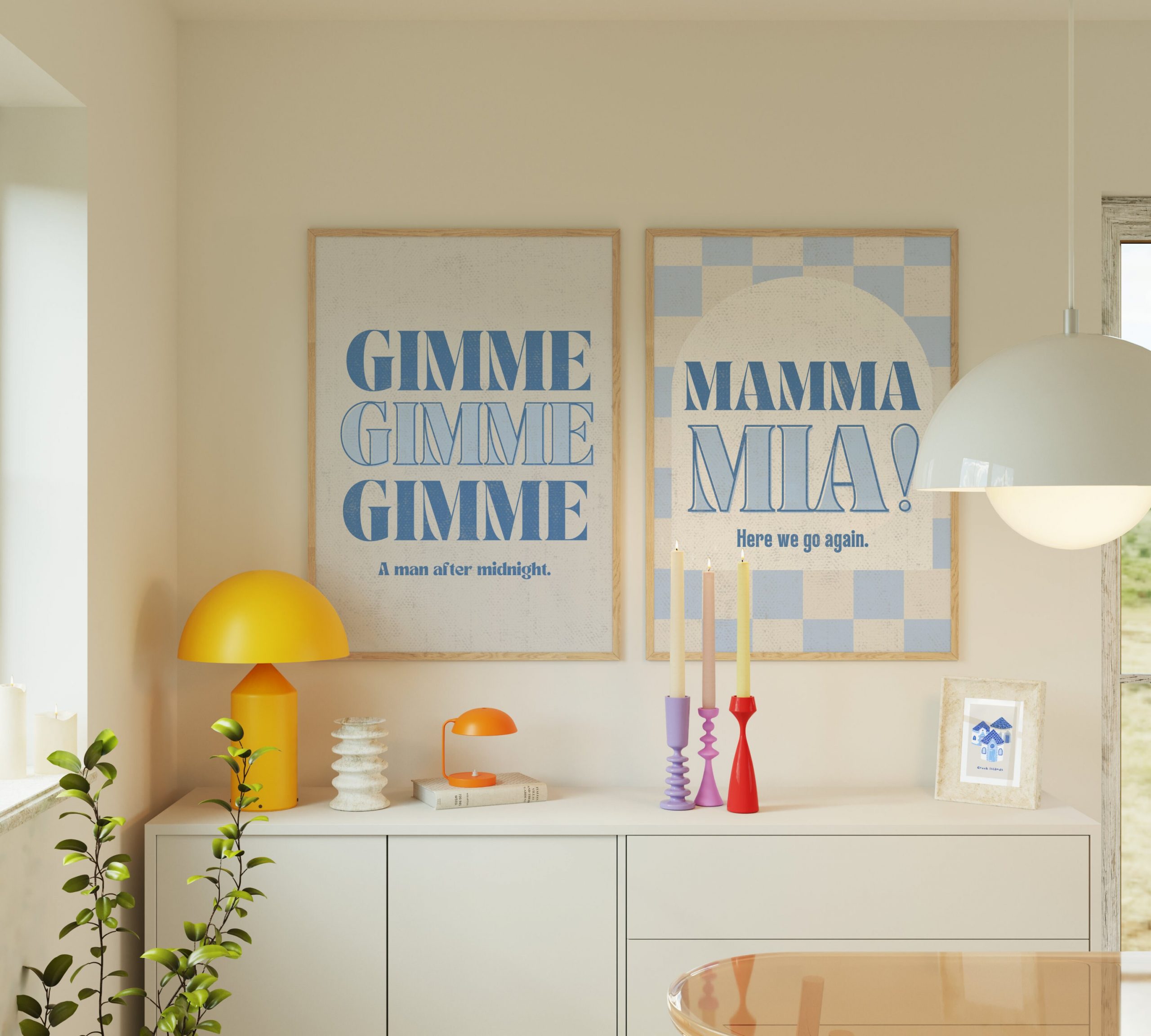 Set of 2 - Mamma Mia Gimme - Blue - Image 2