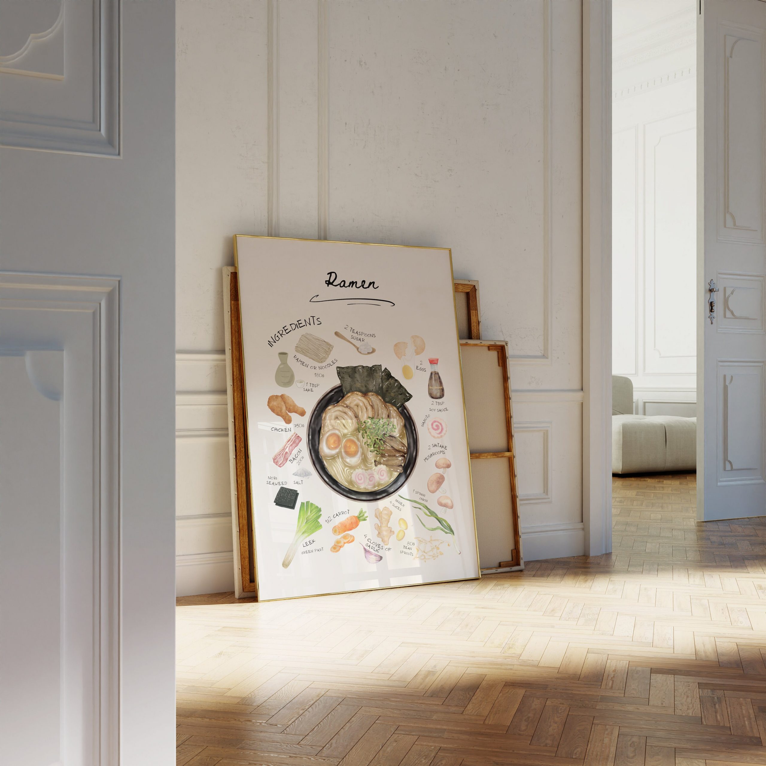 Ramen - Recipe Ingredients Mockup