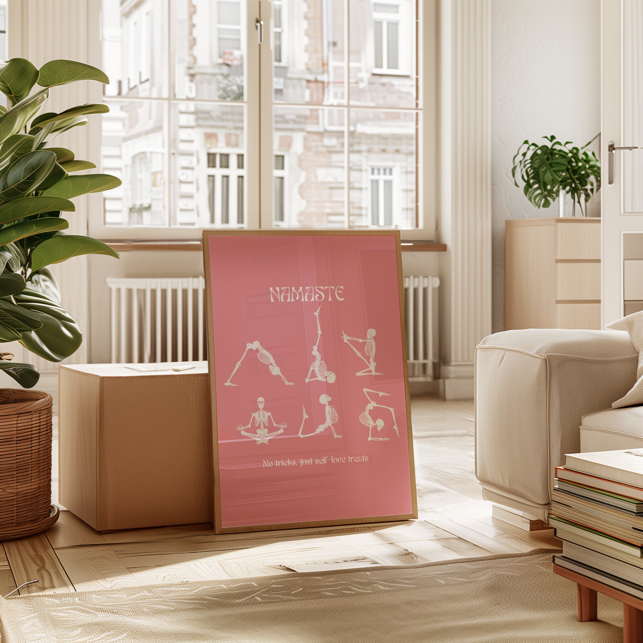 Set of 3 - Skeleton Pink Halloween Decor - Image 6