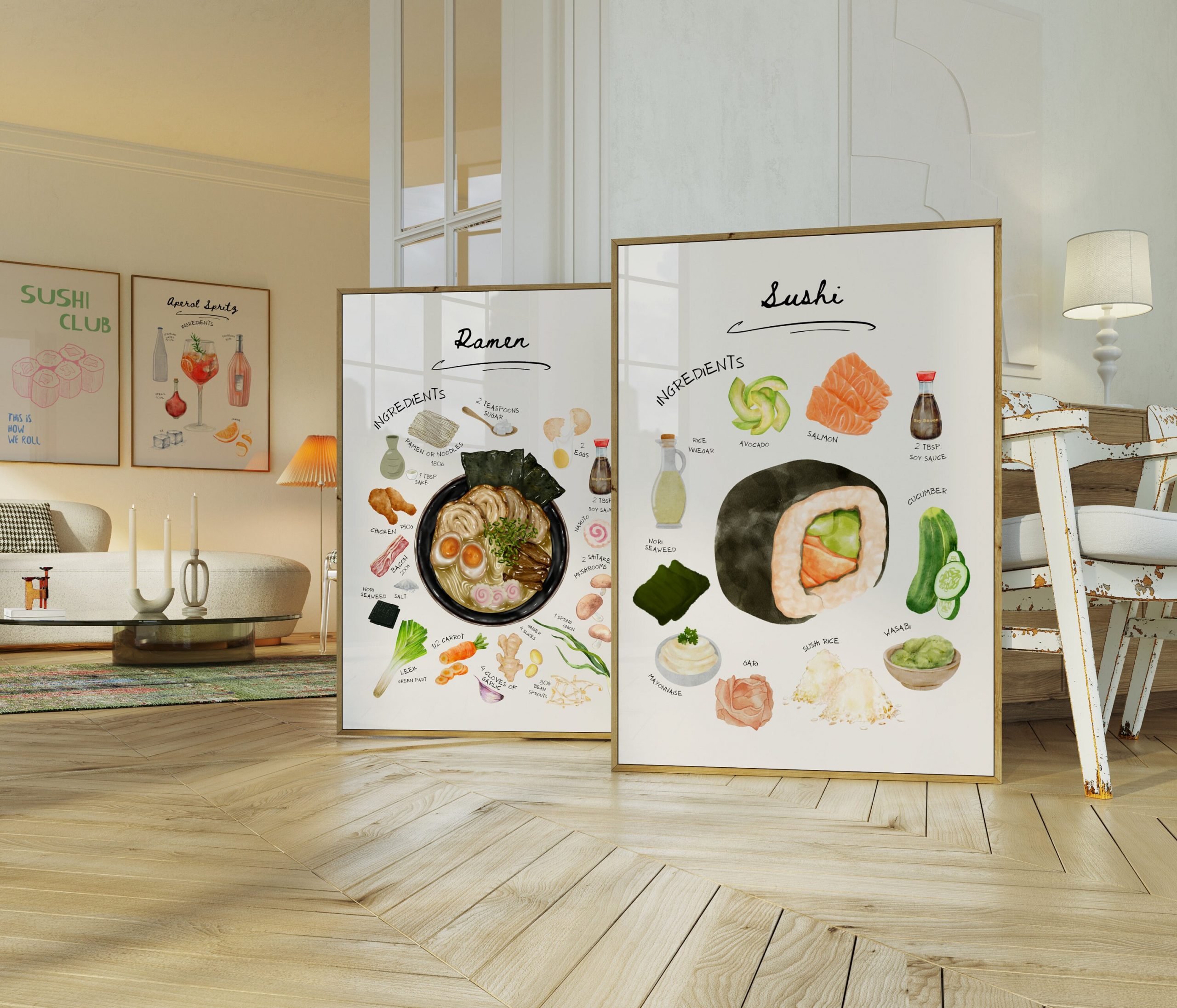 Set of 2 - Sushi Ramen Ingredients - Image 2