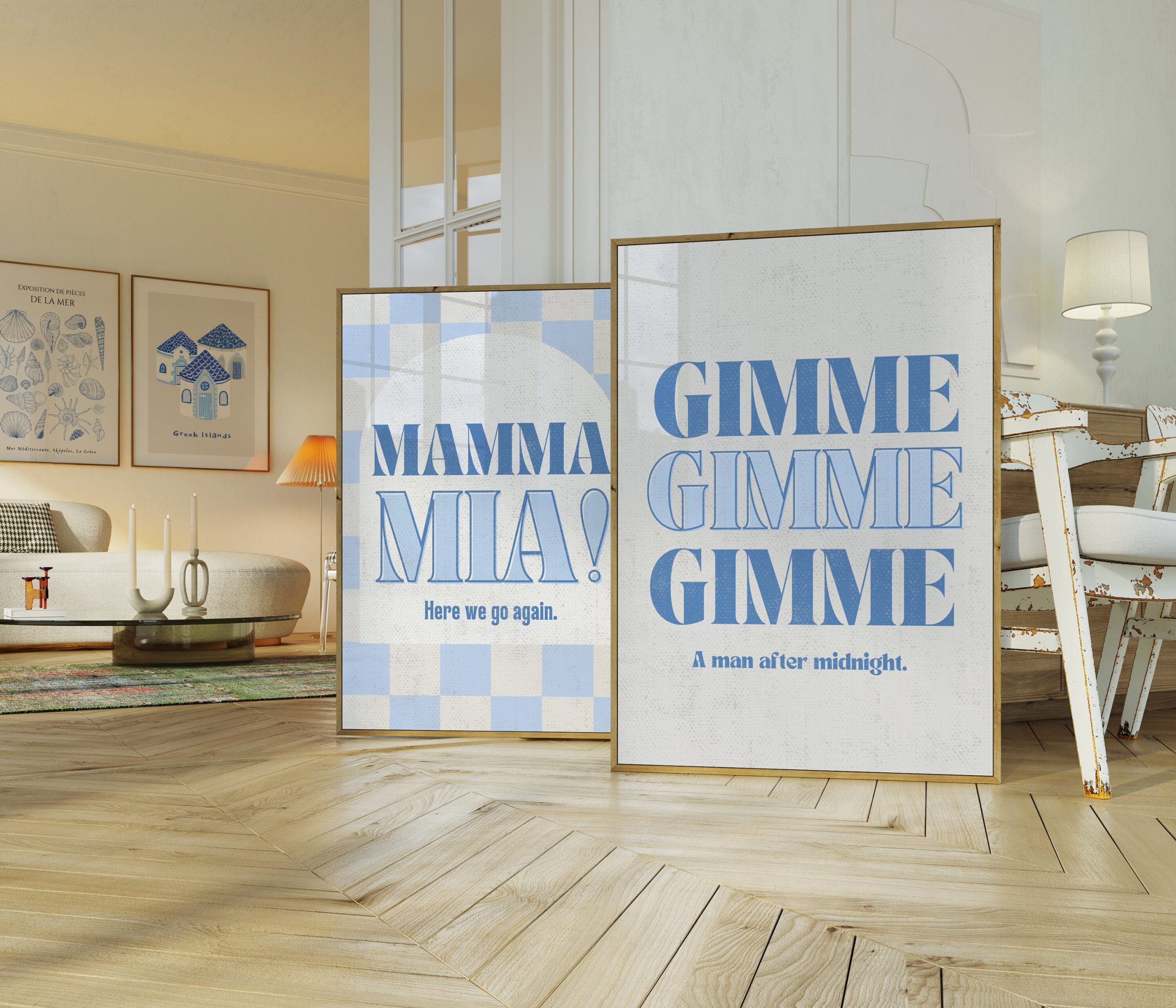 Set of 2 - Mamma Mia Gimme - Blue - Image 3